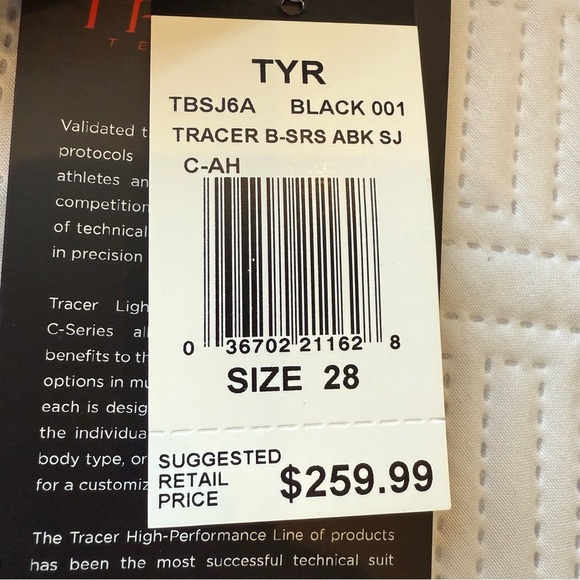 TYR Women’s Tracer B-Series Shortjohn Swimsuit Size 30L, 28 In Black - Picture 9 of 13